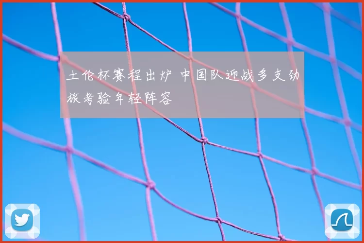 土伦杯赛程出炉 中国队迎战多支劲旅考验年轻阵容
